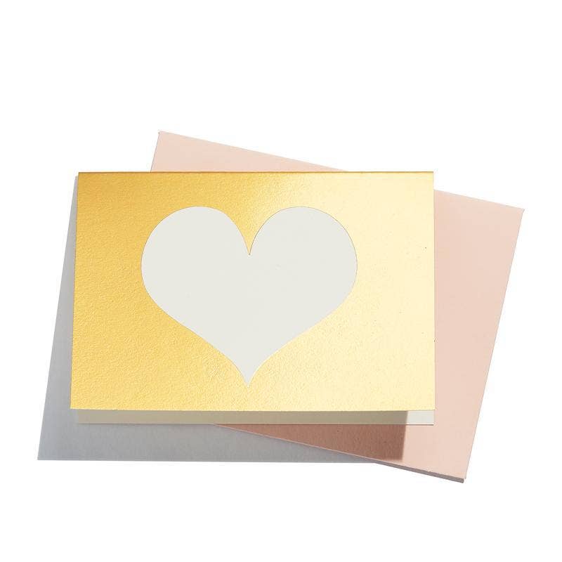 Mini Gold Heart Card