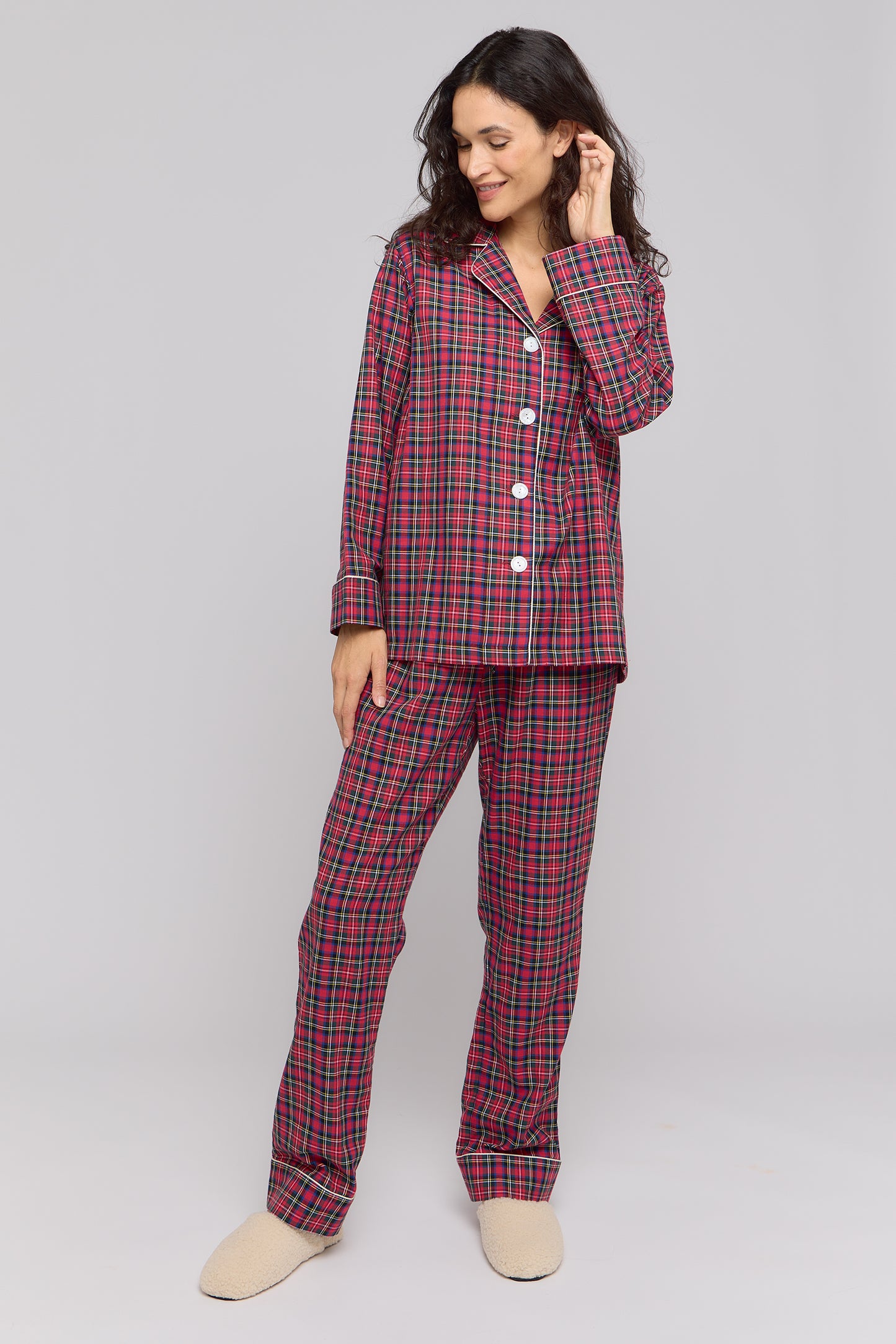 luxury cotton flannel pajamas made in the USA Christmas pajamas