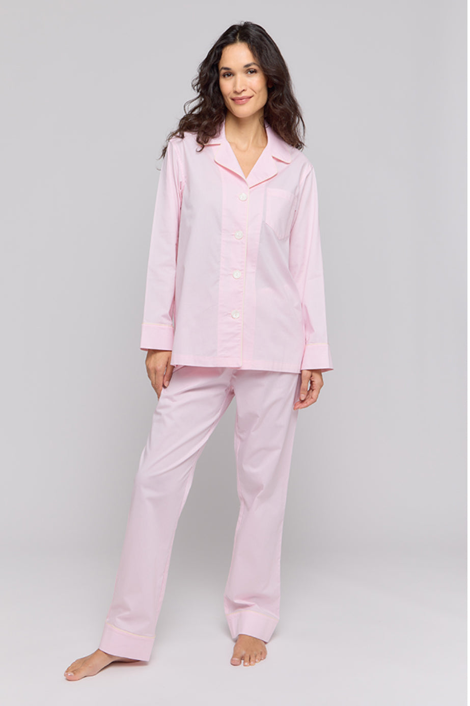 Rose Cotton Oxford Pajamas