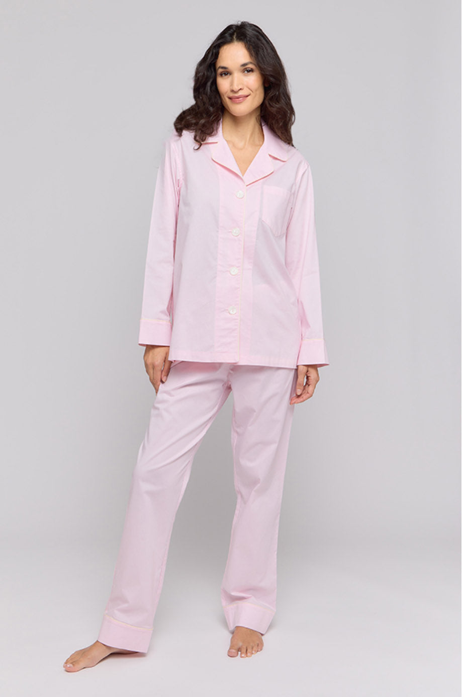 Rose Cotton Oxford Pajamas