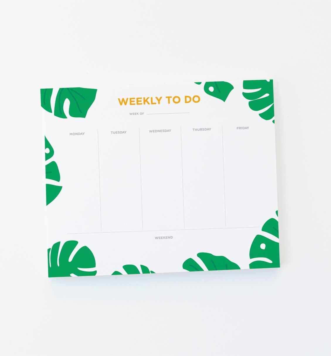 Monstera Weekly Plan Note Pad