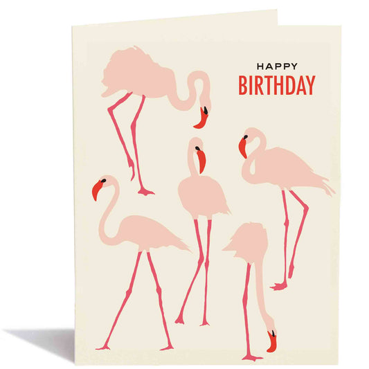 Flamingoes Happy Birthday Card