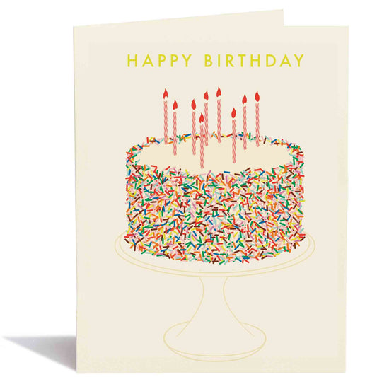 Happy Birthday Sprinkle Cake Card