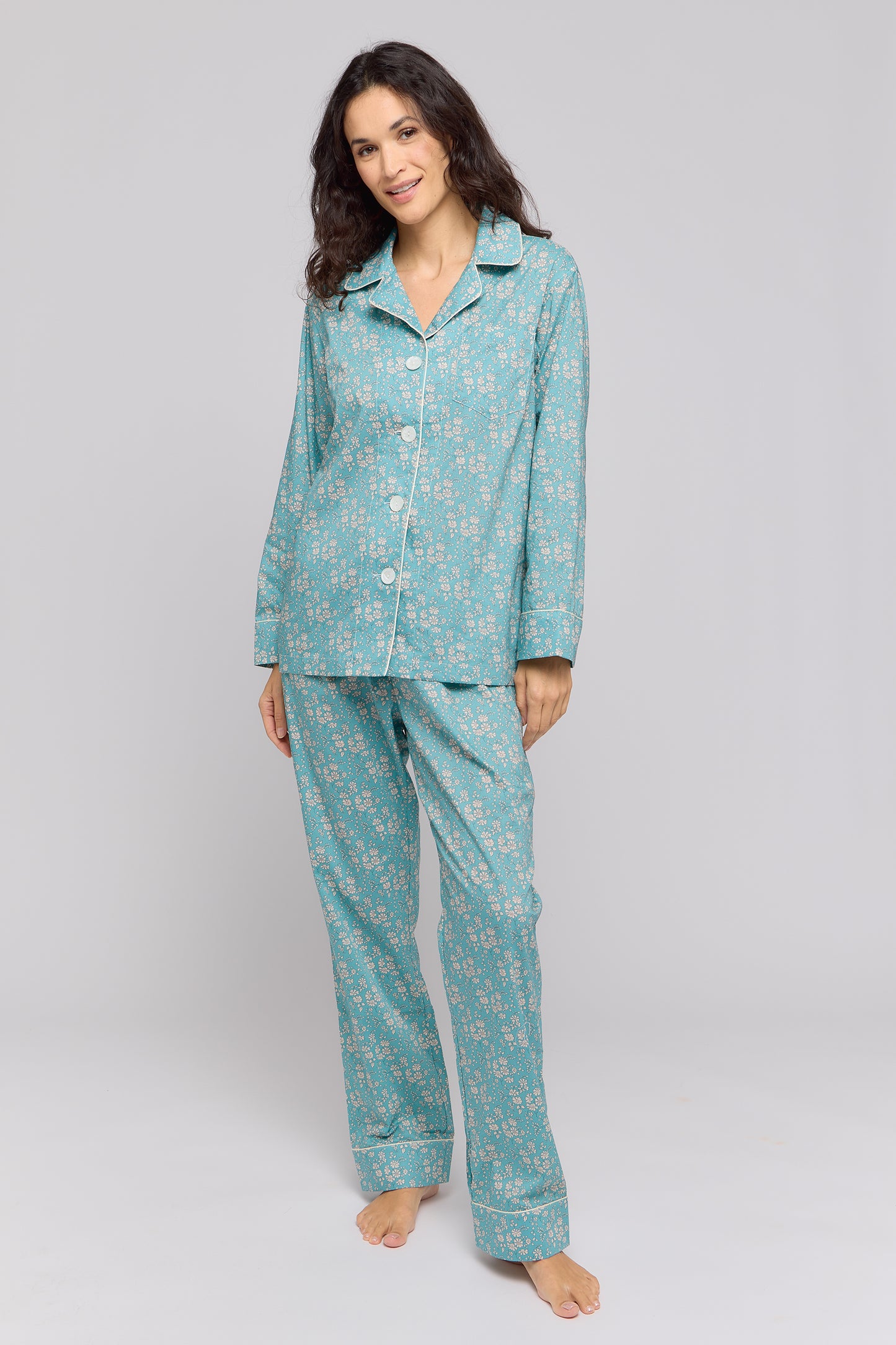 luxury cotton Liberty of London pajamas made in USA