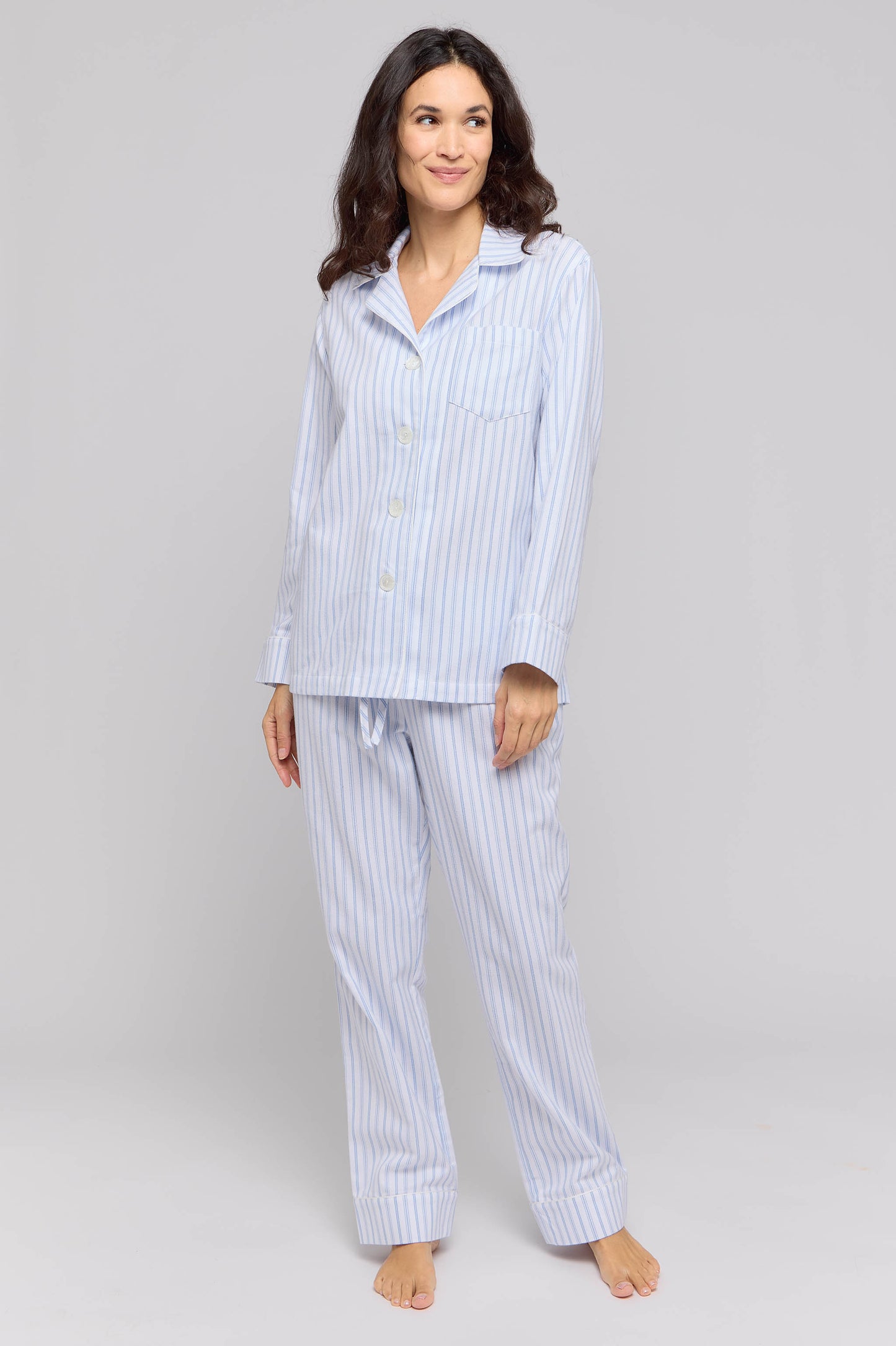 Sky Stripe Portuguese Flannel Pajamas