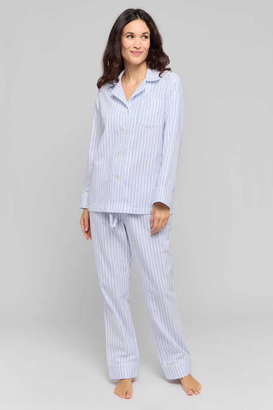 Sky Stripe Portuguese Flannel Pajamas