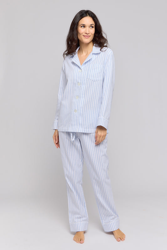 Sky Stripe Portuguese Flannel Pajamas