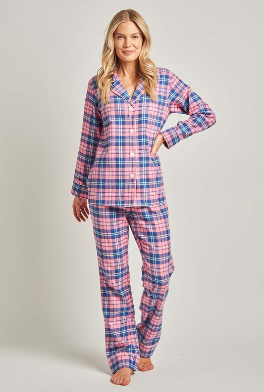 Pink Plaid Portuguese Flannel Pajamas