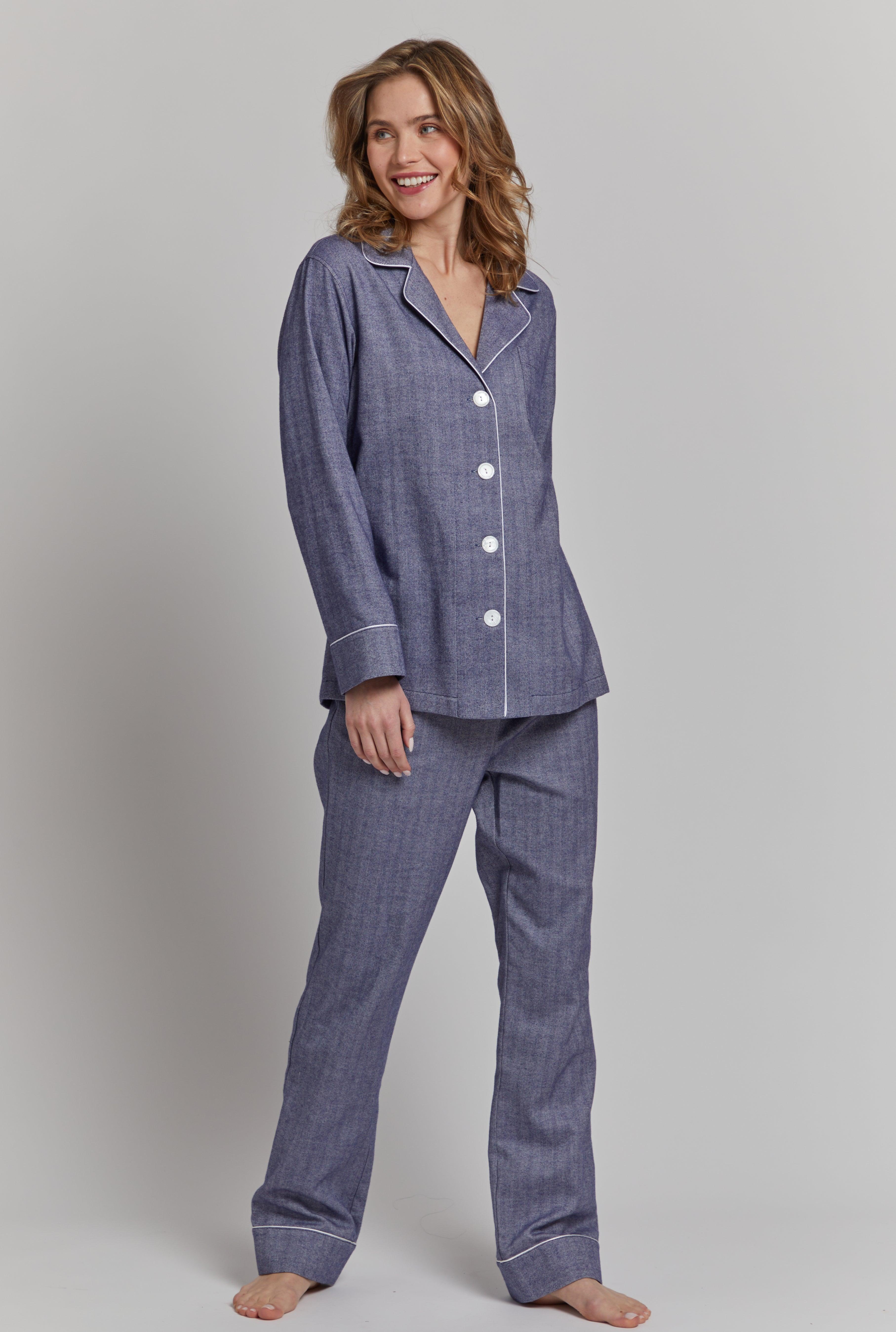 English Pyjamas Women's Luxury Cotton Pajamas, Sleepwear, & Robes | Elizabeth Cotton ...