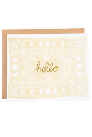 Hello Letterpress Card