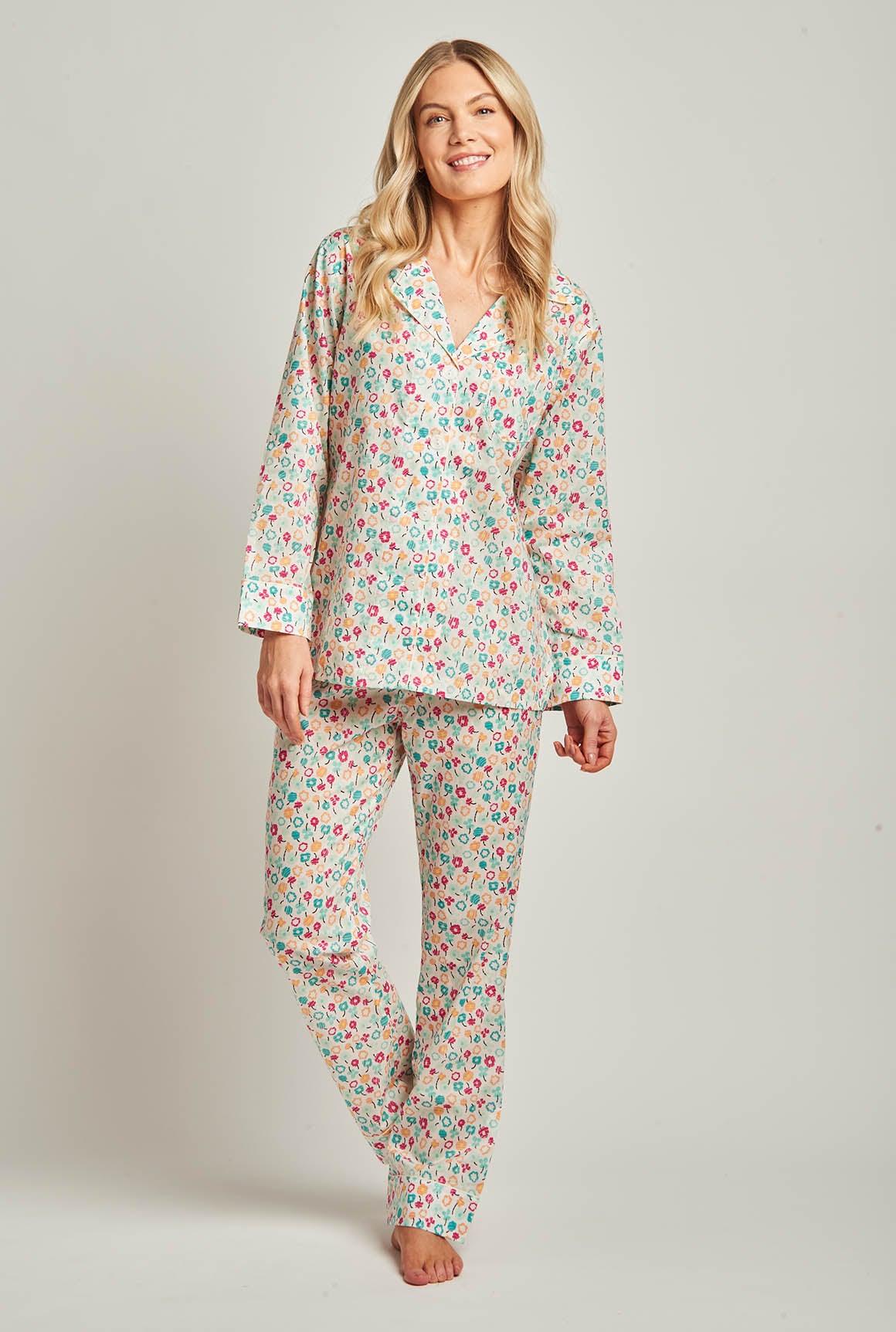 Lightweight Cotton Voile Printed PJ Shorts Set